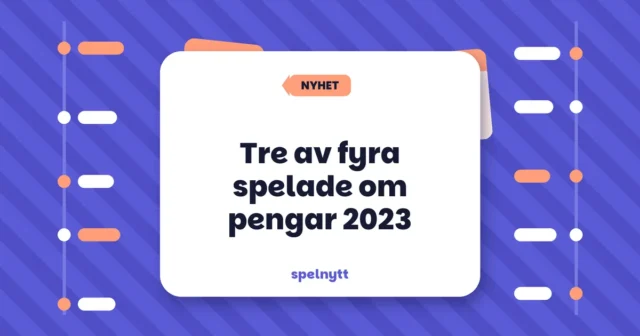 Tre av fyra spelade om pengar 2023